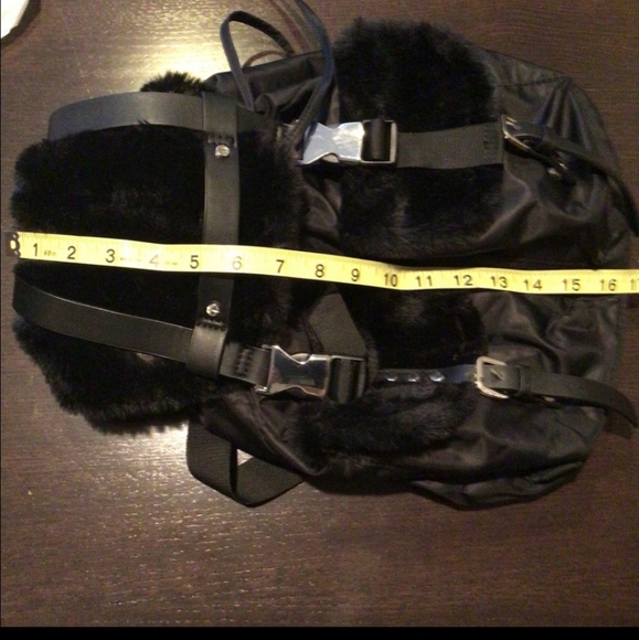 Topshop Faux Fur Backpack